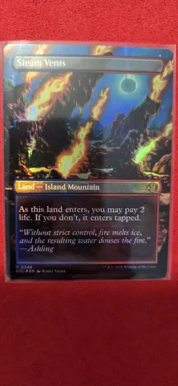1x Steam Vents ~~ Borderless - Foil NM-Mint, English Lorwyn Eclipsed MTG Magic - Image 3
