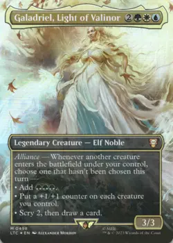 MTG Galadriel, Light of Valinor (Borderless) Foil NM Commander Lord Of The Rings - Image 1