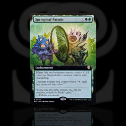 Springleaf Parade •Borderless• Rare Enchantment, Lorwyn Eclipsed Commander • ECC - Image 1