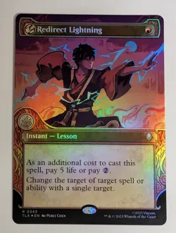 MTG - Redirect Lightning - TLA - R - Showcase Foil - 343 - Image 1