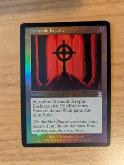 MtG *FOIL* timeshifted Tormod's Crypt in German - Lightly Played - Image 2