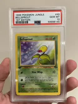1999 POKEMON JUNGLE 1ST ED #49 BELLSPROUT PSA 10 - Image 3
