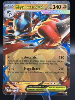 Pokemon TCG - Mega Lucario ex 012 - Mega Evolution Black Star Promo - Image 1