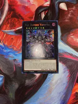 Yugioh! The Zombie Vampire MP23-EN024 Prismatic Secret Rare 1st Edition LP - Image 1