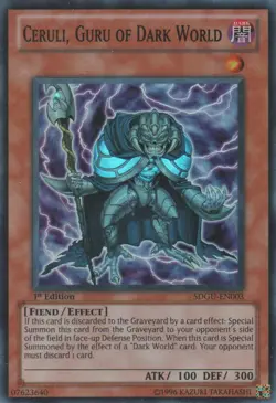 Yugioh! HP Ceruli, Guru of Dark World - SDGU-EN003 - Super Rare - 1st Edition He - Image 1