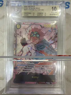 2025 ONE PIECE A FIST OF DIVINE SPEED #OP11-119 KOBY SEC ALT ART BGS 10 P - Image 2