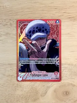 Trafalgar Law OP14-001 Leader Alt Art OP-14 The Azure Seas Seven One Piece TCG - Image 1