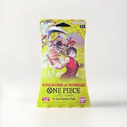 One Piece Kingdoms Of Intrigue TCG English OP-04 Sleeved Booster Pack Sealed - Image 1