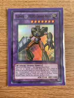 Yu-gi-oh Elemental Hero Grand Neos LCGX-EN060 Super Rare NM card - Image 3