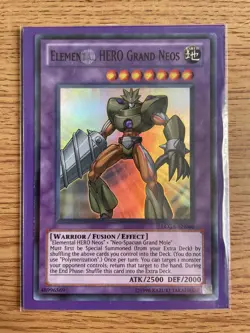 Yu-gi-oh Elemental Hero Grand Neos LCGX-EN060 Super Rare NM card - Image 4