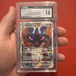 CGC 10 GEM MINT Lucario VSTAR SWSH291 Sword & Shield Full Art Promo Card Holo - Image 2