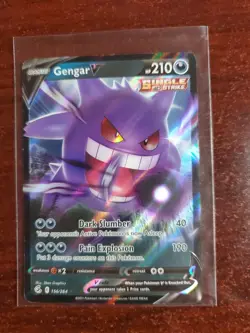 Pokemon Gengar V Swsh08: Fusion Strike 156/264 Holo Ultra Rare 210HP Card - Image 1