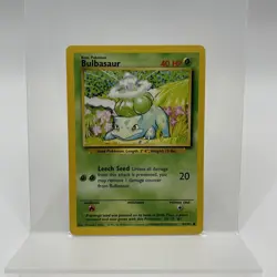 Bulbasaur 44/102 Base Set Pokemon Card Vintage TCG LP - Image 1