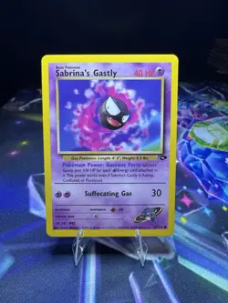 Sabrina’s Gastly 97/132 Gym Challenge Pokemon Card WOTC Regular Rare - Image 1