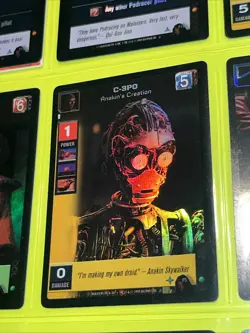 Darth Maul Rare Foil Decipher 1999 Young Jedi All Foil 25 Card Lot Unplayed - Image 2
