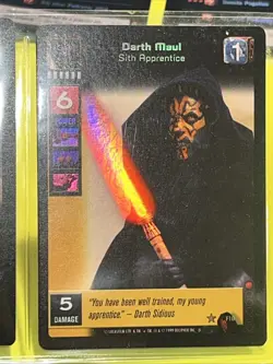 Darth Maul Rare Foil Decipher 1999 Young Jedi All Foil 25 Card Lot Unplayed - Image 4