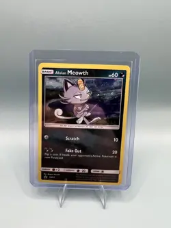 Alolan Meowth SM43 Black Star Promo COSMOS Holo Pokemon Card NM 2017 - Image 1