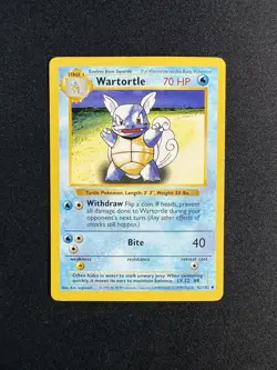 Pokemon TCG Wartortle Base Set Shadowless Uncommon Card 42/102 LP Condition - Image 1