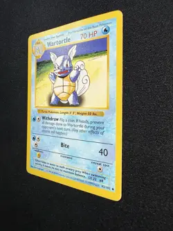 Pokemon TCG Wartortle Base Set Shadowless Uncommon Card 42/102 LP Condition - Image 4