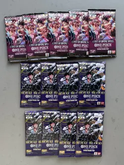 One Piece Card Game - English Booster Pack Lot - 13 Sealed Packs - Op-10 & Op-11 - Image 1