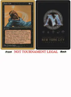 Drain Life (Leon Lindback - 1996) World Championship HEAVILY PLD CARD ABUGames - Image 1