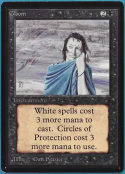 Gloom Beta NM Black Uncommon MAGIC THE GATHERING MTG CARD (ID# 392906) ABUGames - Image 1