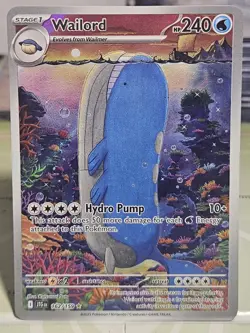 Illustration Rare Wailord #162/159 Pokemon Card Journey Together NM-MT 2025 - Image 1