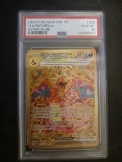 Pokemon TCG Obsidian Flames Charizard EX Hyper Rare Card 228/197 PSA 10 - Image 1