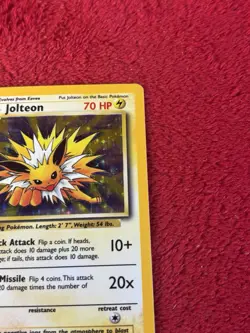 Jungle Holo Rare Unlimited Pokemon TCG Card Jolteon 4/64 No Symbol ERROR Played - Image 2