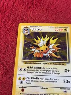 Jungle Holo Rare Unlimited Pokemon TCG Card Jolteon 4/64 No Symbol ERROR Played - Image 3