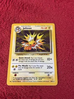 Jungle Holo Rare Unlimited Pokemon TCG Card Jolteon 4/64 No Symbol ERROR Played - Image 5