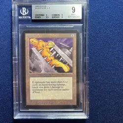 MTG ALPHA U A Black Vise BGS 9 Quad+ MINT (Gem Mint edges) 1993 - Image 1