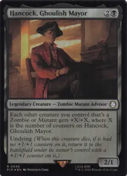 Hancock, Goulish Mayor NM Foil Fallout #45 Rare MTG - Image 1