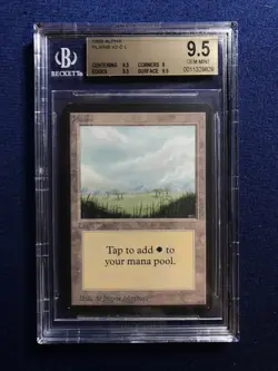 MTG ALPHA Plains Version 2 BGS 9.5 GEM MINT! 1993 - Image 1