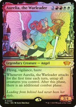 MTG FOIL Aurelia, the Warleader - Multiverse Legends #035 - Image 1