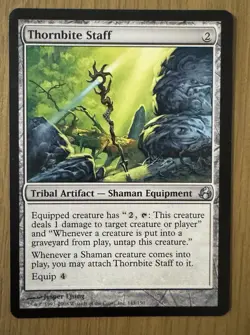 MTG Thornbite Staff Morningtide Regular NM - Image 1