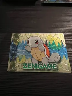 SQUIRTLE (ZENIGAME)--JAPANESE MEIJI EMBOSSED PROMO FOIL POKEMON CARD - Image 1