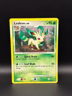 Pokemon TCG Eeveelution Lot Leafeon Holo Rare Card Majestic Dawn 24/100 , MP - Image 3