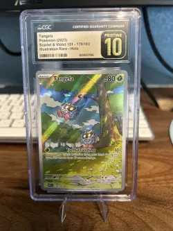 Tangela 178/165 Illustration Rare Scarlet & Violet 151 Pokemon CGC Pristine 10 - Image 1
