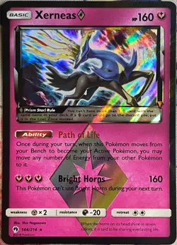 Xerneas Prism Star Rare - 144/214 - Lost Thunder Pokemon 2018 - Image 1