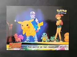 NM! The Battle Of The Champions #25 Mewtwo Strikes Back 1st Movie Topps Pokemon - Image 1