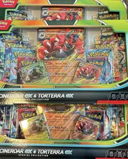 BRAND NEW Pokemon TCG - Incineroar ex & Torterra ex Special Collection 3 Lot - Image 1