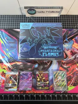 Pokemon TCG Phantasmal Flames Elite Trainer Box ETB Sealed New! & Meowth IR 👀🔥 - Image 1