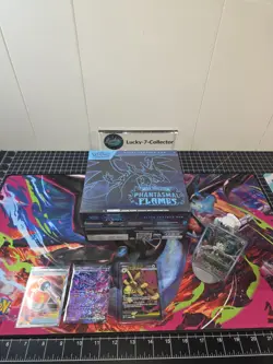 Pokemon TCG Phantasmal Flames Elite Trainer Box ETB Sealed New! & Meowth IR 👀🔥 - Image 2
