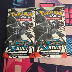 Pokemon TCG Black Bolt Booster Pack Scarlet And Violet NEW SEALED 2 Packs - Image 1