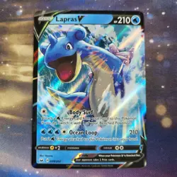 Pokemon TCG Lapras V 049/202 Sword & Shield Base NM/M - Image 1