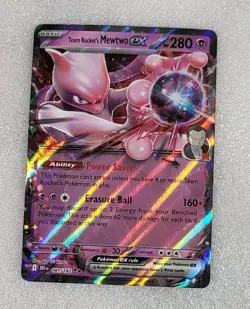 Team Rocket's Mewtwo ex 081/182 NM/M DRI EN Sv10 Destined Rivals Pokemon TCG - Image 1