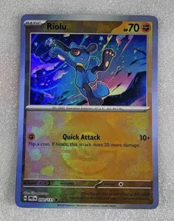 Riolu 050/131 NM/M Poke Ball Reverse Holo Prismatic Evolutions Pokemon TCG - Image 1