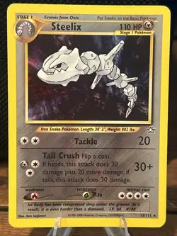 Pokemon TCG Steelix 1st Edition Holo Rare 15/111 Neo Genesis - Image 1
