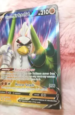 Pokemon TCG Galarian Sirfetch'd V (Full Art) 174/185 Swsh04: Vivid Voltage Holo - Image 3